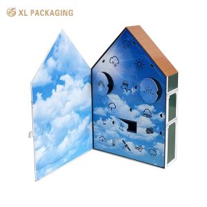 Custom House-Shaped 12-Day Advent Calendar Box for Skincare & Toys