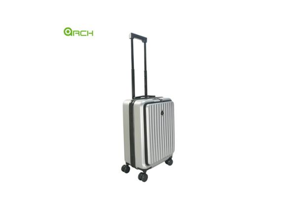 ABS Hard Sided Luggage with front pocket and double spinner Wheels