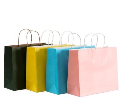 Sacs d'emballage alimentaire écologiques Blanc brun Kraft cadeau papier Kraft achats d'épicerie