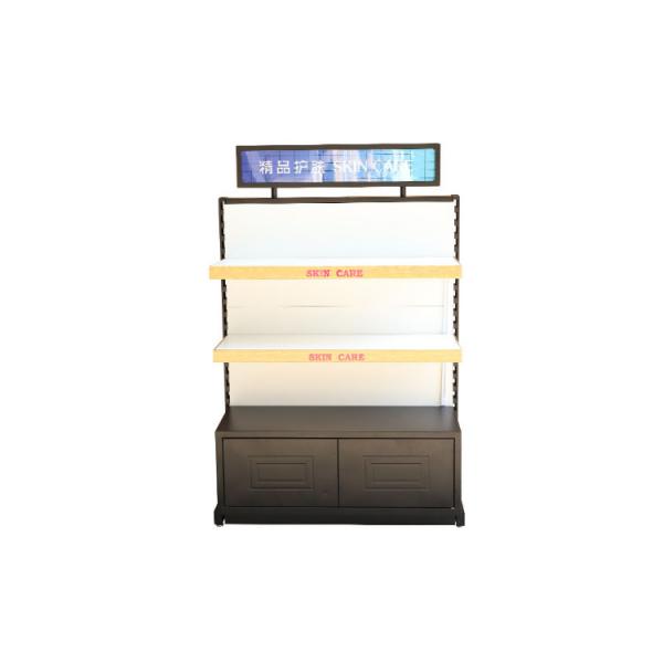 Customized Solid Wood Cabinet Showcase Shelves for Beauty Products in Retail Stores