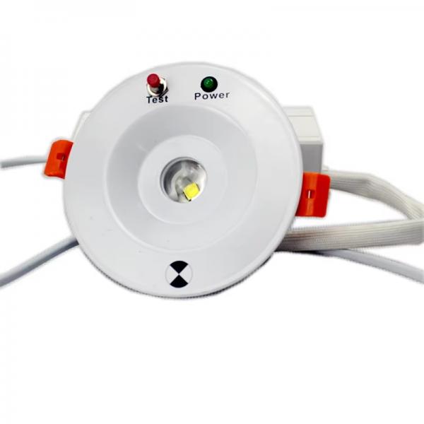 Indoor 3W Round LED Emergency Downlight with Red Blue Indicator and Support Dimmer NO