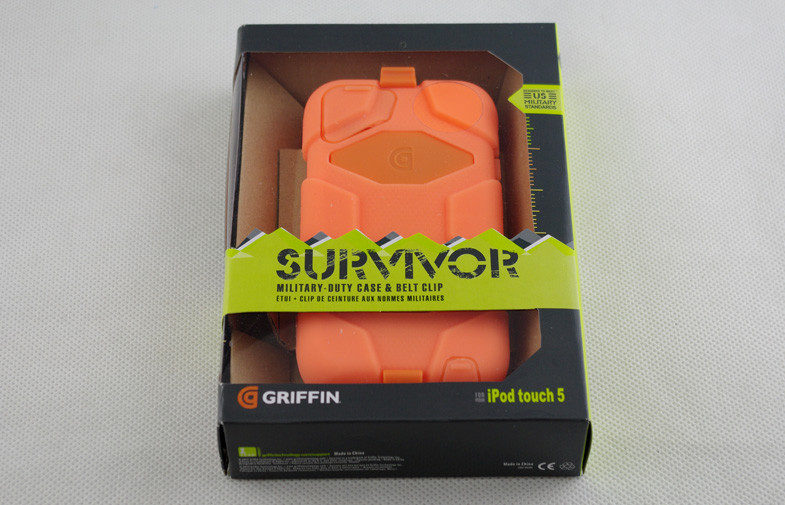 Griffen Belt Clip Cell Phone Silicone Case Orange / Purple For Itouch 5