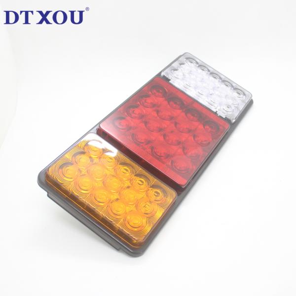 High Efficiency Energy Saving Ip67 Waterproof 12v 24v Amber Red White Color Three Lens Combination Tail Light