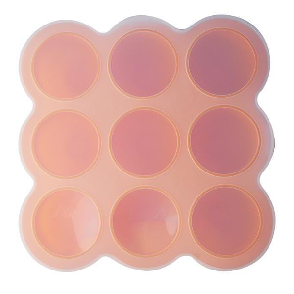 9 Cavities Silicone Baby Tray Half Sphere BPA Free Suction Feeding Plate