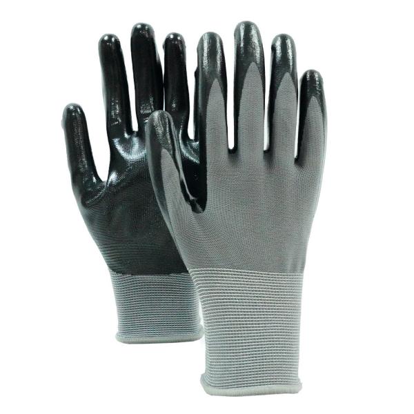 Guantes de nitrilo sin costura de nylon, guantes de jardinería y mejoras para el hogar.