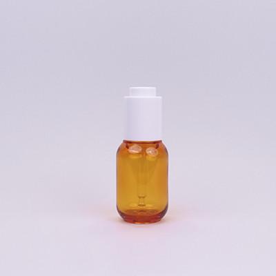 Amber PETG Plastic Eye Dropper Bottles 30ml With White Dropper For Hair Serums