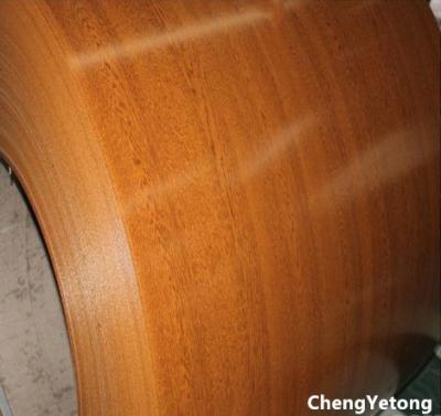 PET Film Covered Colored Stainless Steel Sheets Wood Grain For Security Door Material
