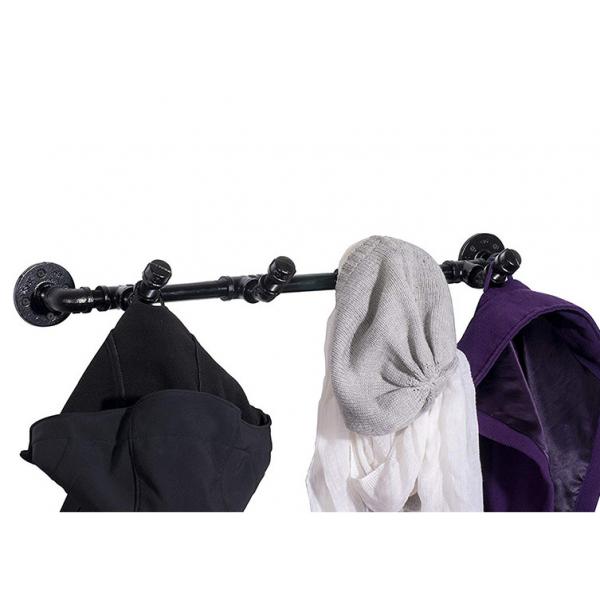 Electroplated Finished Coat Rack 4 Clothes Hooks Malleable Iron Material