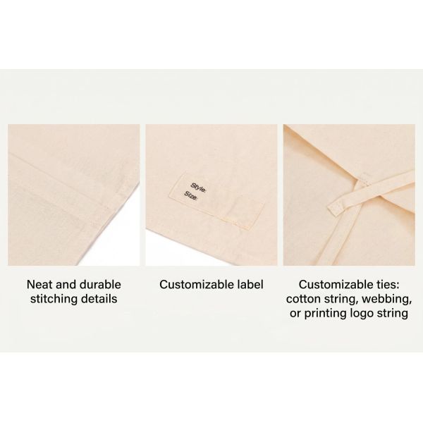 OEM ODM Logo Size Reusable Cotton Fabric Dust Bag, Cover Bags, 100% Natural Muslim Cotton Envelope Gift Packaging Pouch Dust Bag For Clothes Lingerie Storage