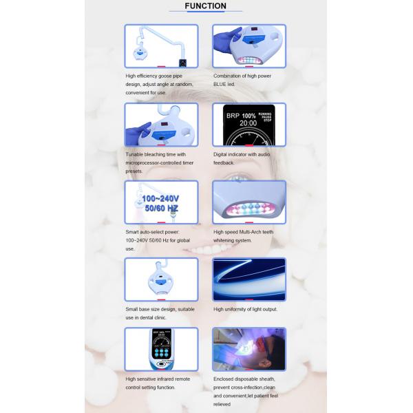 Зубы зубоврачебного блока отбеливания портативные забеливая освещают 17 цветов СИД 3
