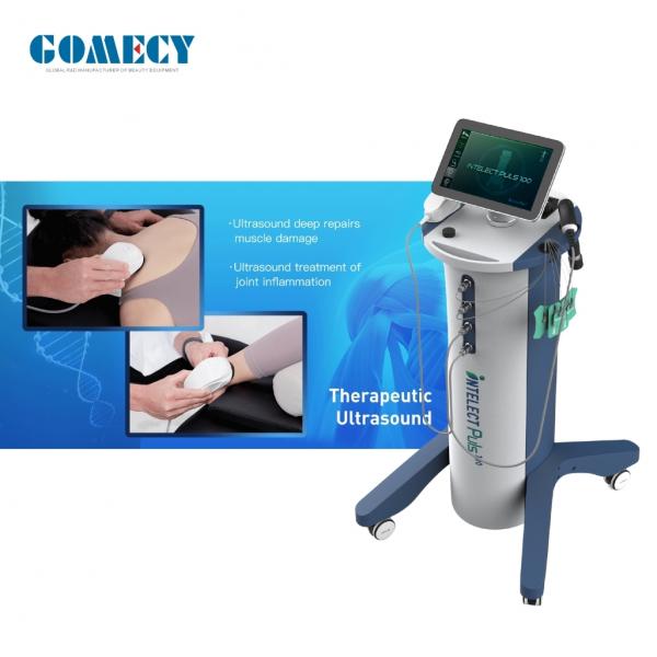 Gomecy Thérapie par ondes de choc Eélectrothérapie Ultrasons 3 en 1 Machine pour le traitement de la douleur chronique et la réparation des tissus avec l'échographie et l'électrothérapie