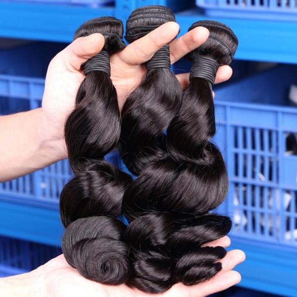 Grade 7A Human Hair Bundles and Closure Fashion Style Brazilian Loose Wave Hair Bundles