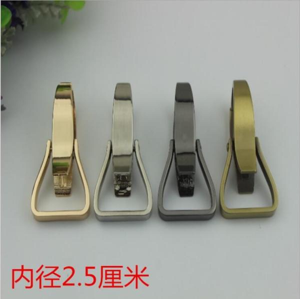 New style zinc alloy 4 color provide bag accessory 25 mm & 31 mm width triangle snap hook