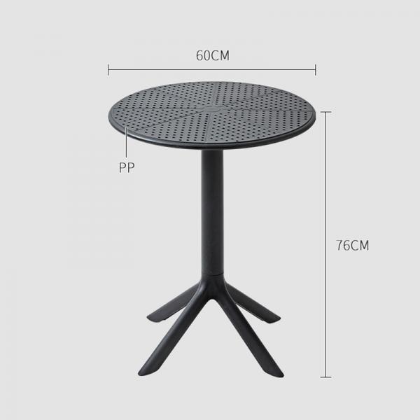 Nordic Household Plastic Dining Table Small Portable Hollow Round Outdoor Coffee