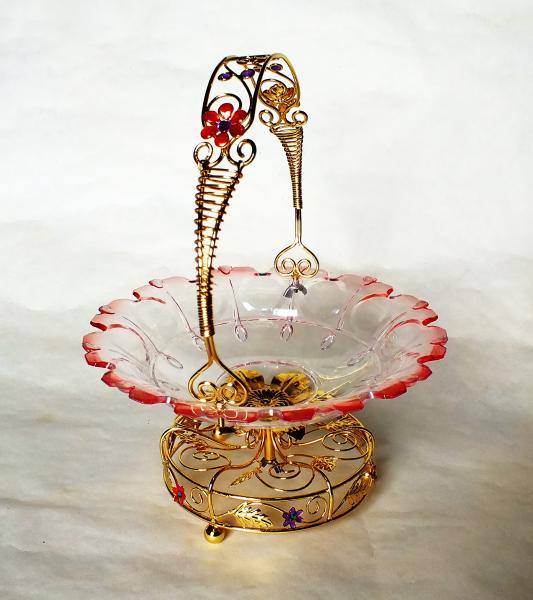 The New sun flower shape candy bowl w/classic stand & elegantThe New(1)