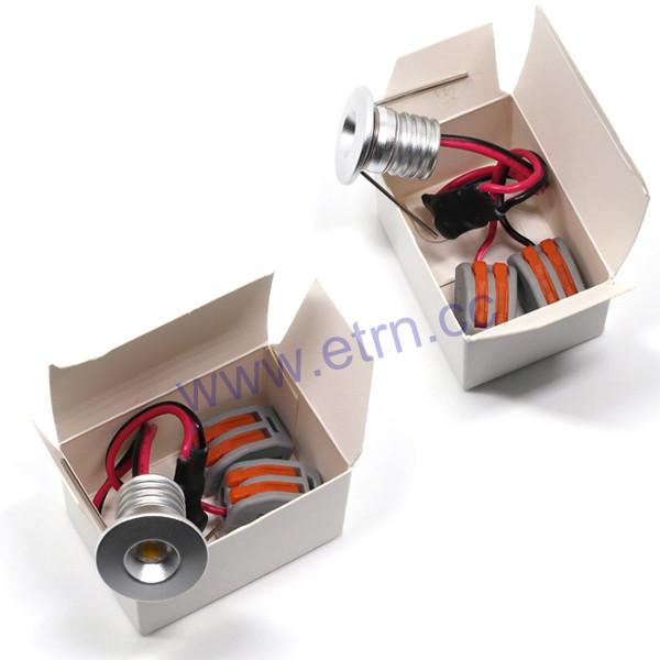 Aluminium Shell DC12/24V 1W Round Super MINI LED Downlights Cabinet ceiling Spotlights