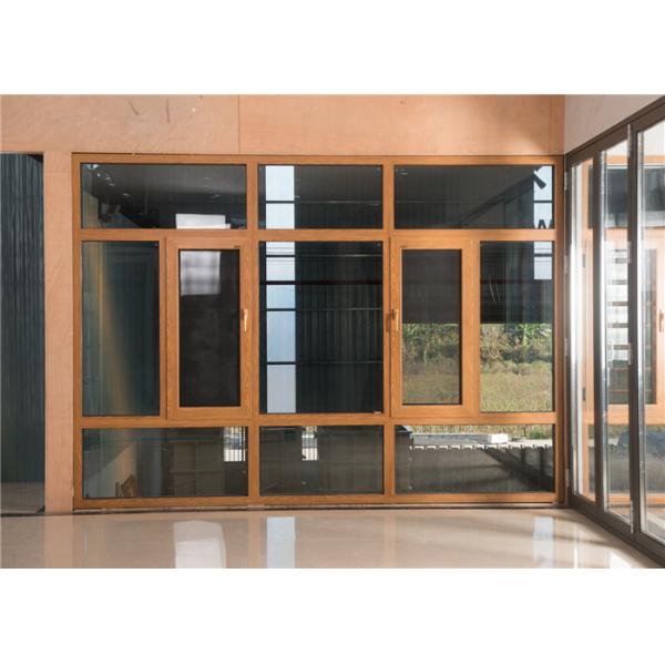 Soundproof Aluminum Casement Windows Weather Resistance For Residential