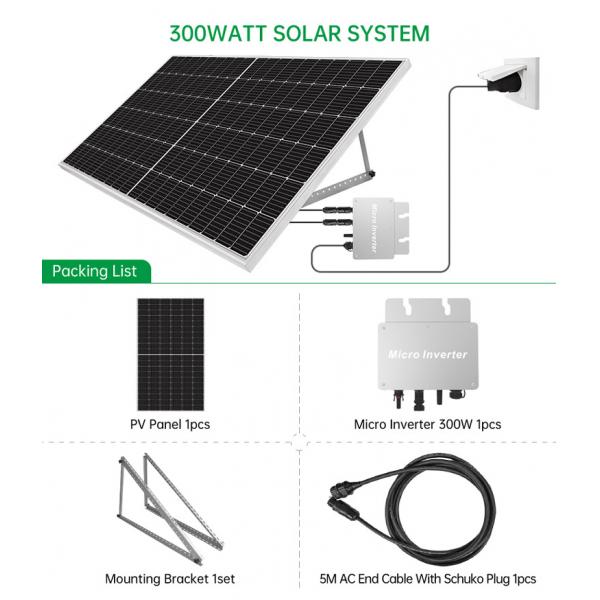 Солнечная система балкона 300 ватт водоустойчивая для домашнего сада крыши универсального