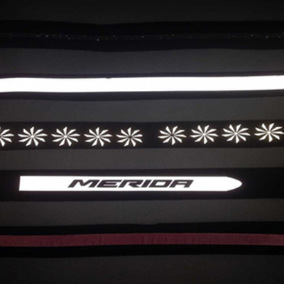 White Red Reflective Webbing Nylon Waterproof Fluorescent Tape For Clothing Self Adhesive