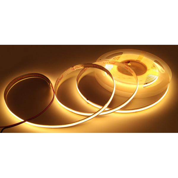 COB LED Strip Lights Bright 504 LEDs/M Natural White 4000K CRI90+ 24V For Cabinet Home