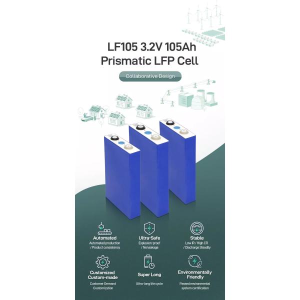 105ah 3.2v Prismatic Lfp Cells Rv Rechargeable Lifepo4 Battery For Electric Scooter