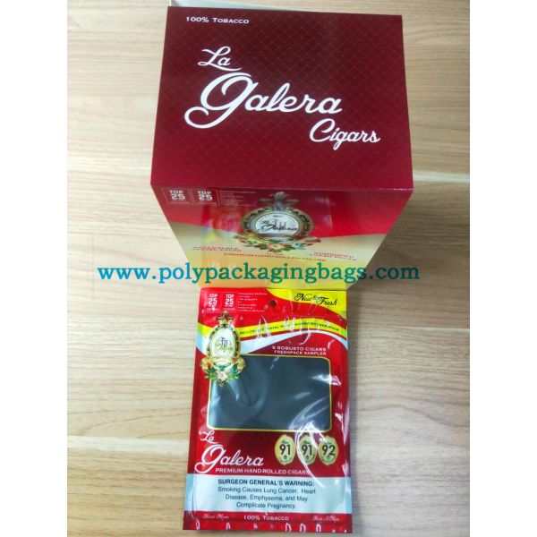 Reclosable Travel Pack Humidifier System Cigars Pouch