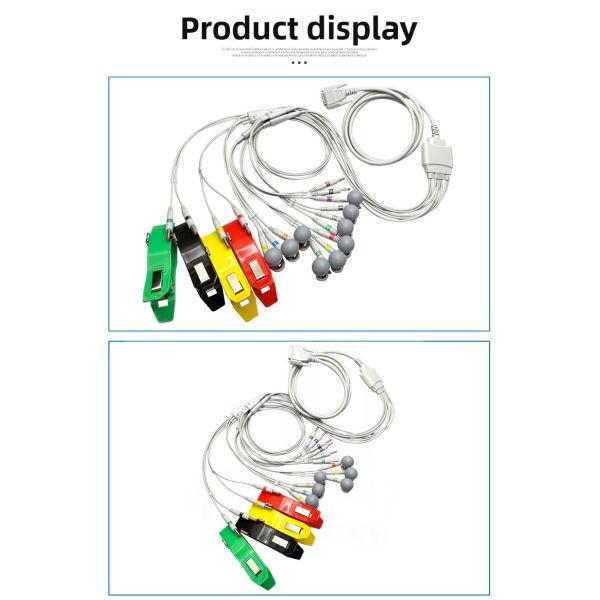 MAC1800 Compatible KD3-VB12I 26PIN 18 Lead Grey 1.1m ECG Machine Cable Medical Consumables CE Certified