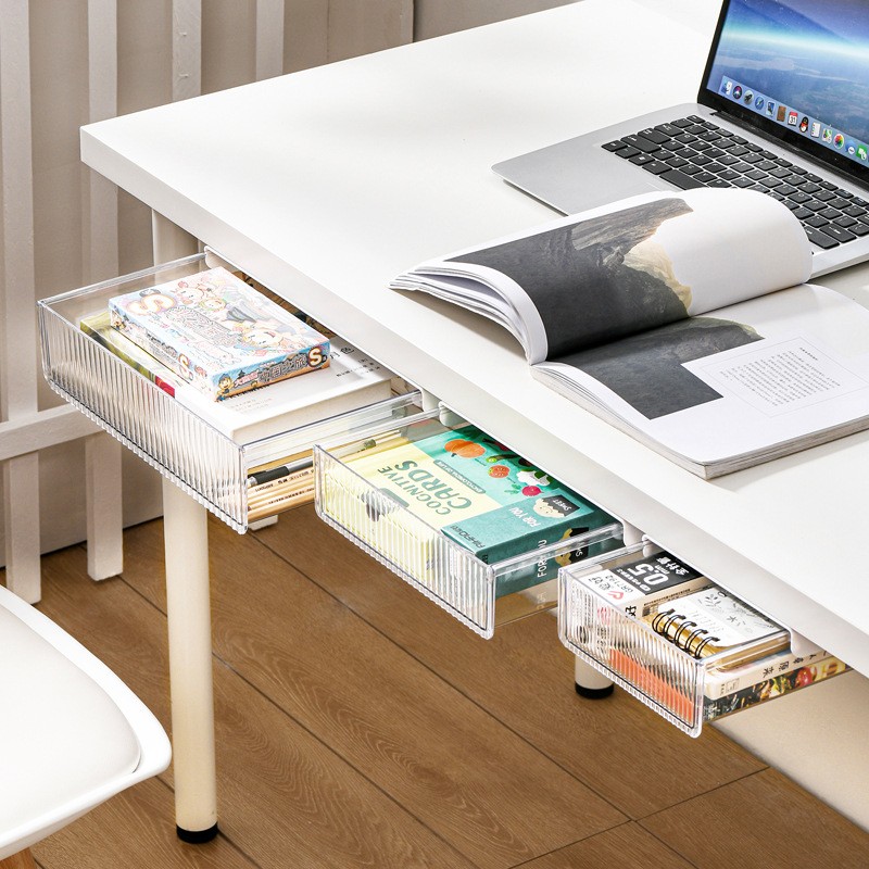 Wholesale Under Desk Drawer Stationery Storage Box Office Desktop Drawer Artifact Hidden Storage Box