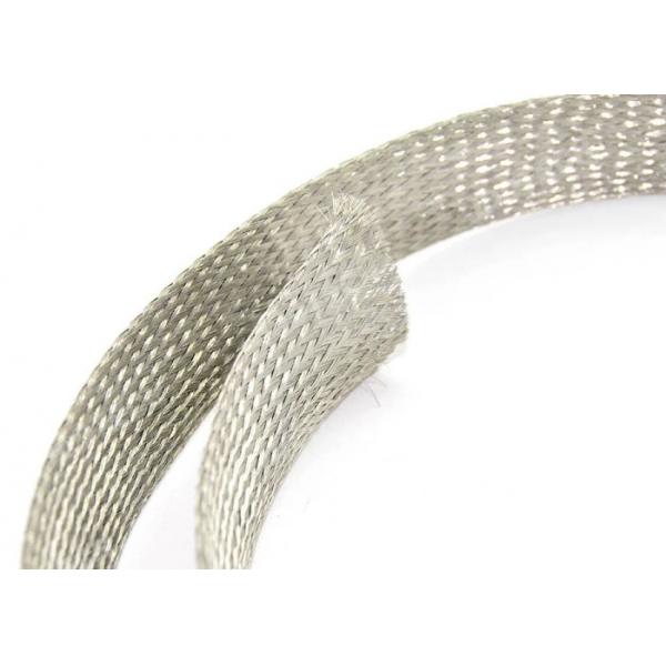 Automobile Tinned Copper Braided Sleeving , Copper Foil Braided Shield Sleeve For Wire Harness
