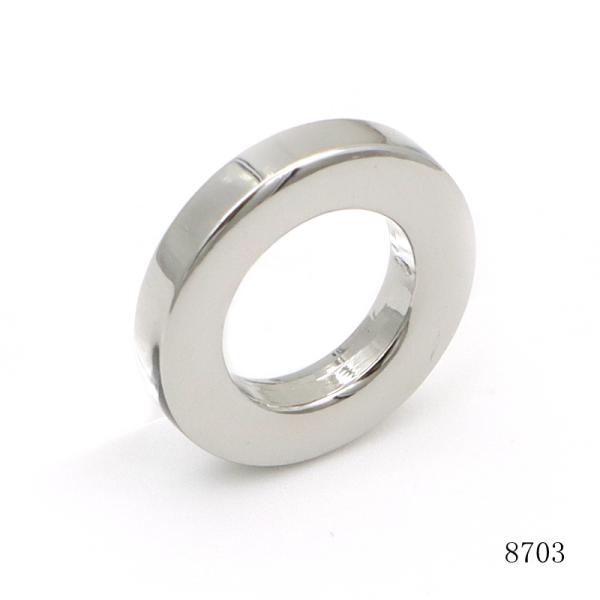 Zinc Alloy Metal O Ring OEM ODM Engraved Silver Ring For Leather Strap