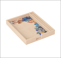 130*130*135 beige leatherette tissue box cover manufacturer for 5-star hotel guest supply