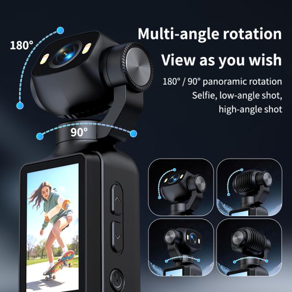 LK033 4K Handheld Action Camera Ultra HD With Tripod Stand Vlog Camera