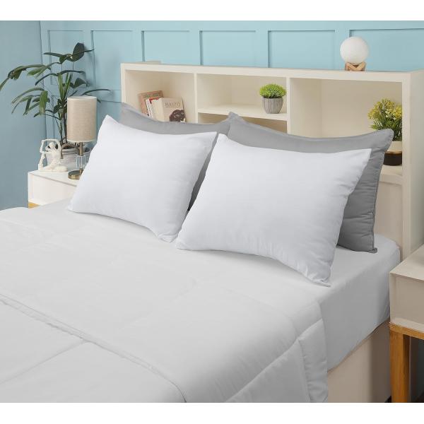 Indoor Decorative Pillows 20 x 26 Inches Bedding Throw Pillows Insert Pack of 2 White