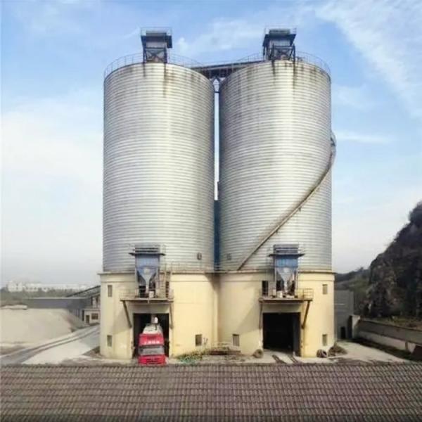 Tanque de silo en espiral plegado cilíndrico resistente a la corrosión para almacenamiento de granos
