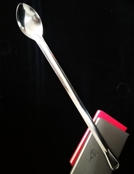 Silver Long Handled Stirring Spoon , Durable Bar Stirring Spoon For Large Container