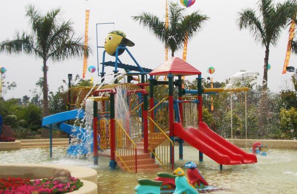 Hotel Kids' Water Playground Indoor Waterparks with Fiberglass Mini - slide