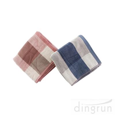 Japanese Cotton Jacquard Hand Towel Check Design Face Towel Bath Towel