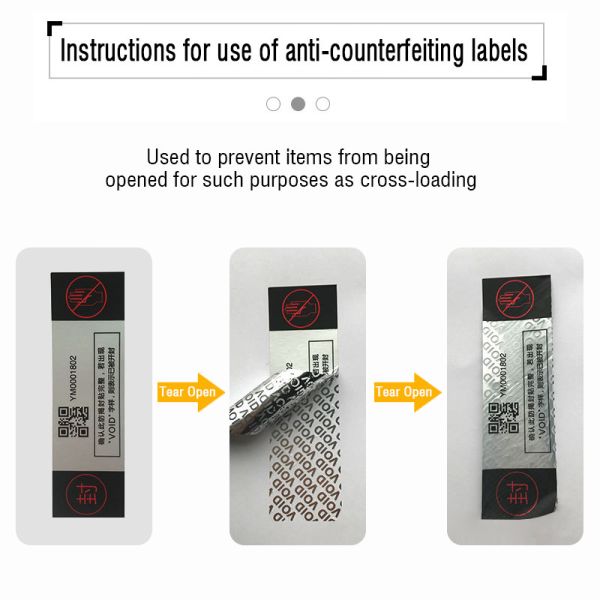 Anti Counterfeiting Adhesive Holographic Label Stickers Custom Design
