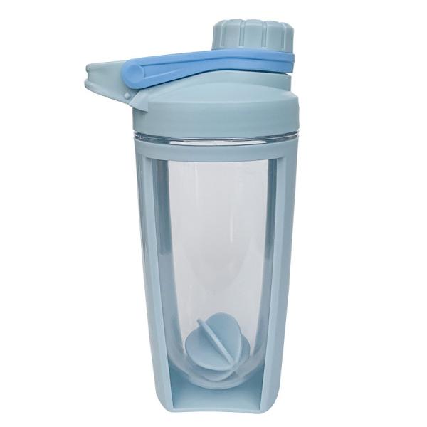 Plastic Protein Powder Shaker Bottle Mixer 600ml For Fitness Travel