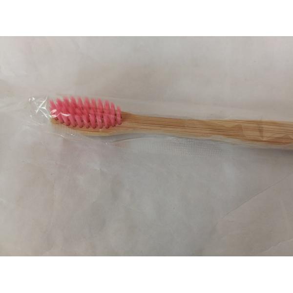 Cleaning Toothbrush Bamboo Handle Hotel Homestay Easy to Carry Teeth Cleaning Tool Red Plastic Bag Toothbrush
