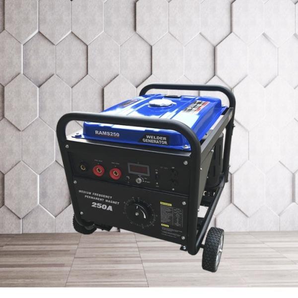 Soldador de solda da vara da gasolina do tanque 25L do gerador 75V da vara da C.C. 2kw 250A