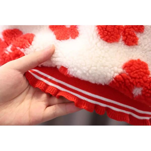 свитер одежды детей зимы 140cm 55in желтый с вышитыми цветками для девушек