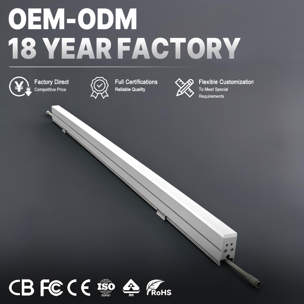 Aluminum Housing Outside LED Linear Lights Anti Corrosion For Building Perimeter Lighting