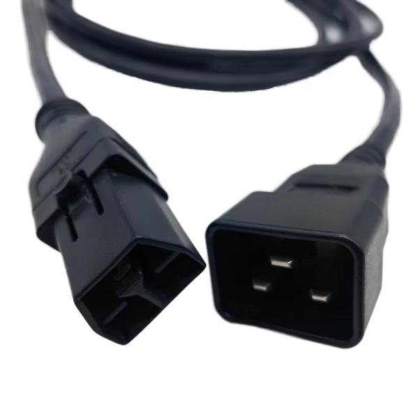 Heavy Duty 3-Core SAF-D-GIRD to C20 Power Extension Cord Male to Female for AC Equipment Connection