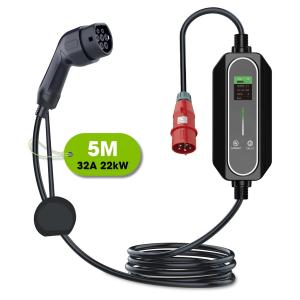 5mケーブル長さ LEDディスプレイ パフォーマンスのためのポータブル電気自動車充電器