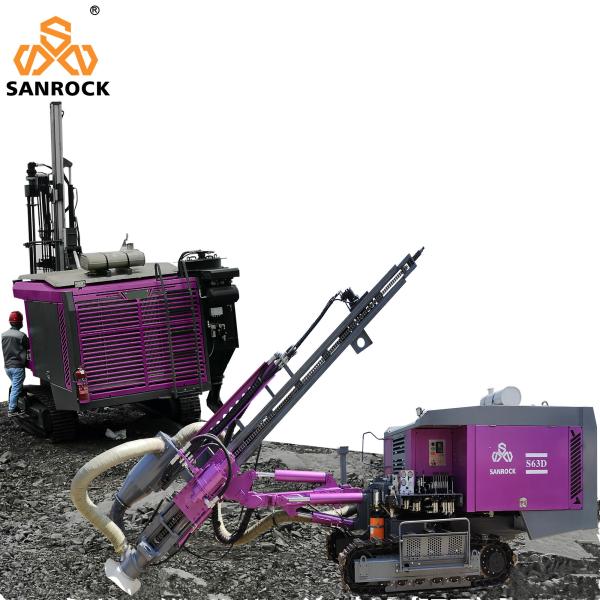 Perfuração giratória equipamento de perfuração hidráulico de furo integrado da mineração DTH da esteira rolante do equipamento