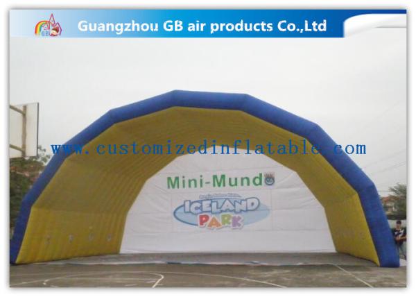 Blue Arch Tent Hand Printing Inflatable Air Tent Dome Inflatable Stage for Event