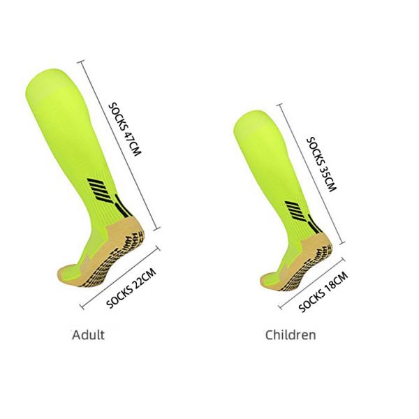 Solid Polyamide Elastane Fabric Soft Anti Slip Soccer Sport Football Grip Long Socks