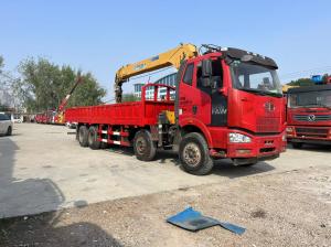 Faw Jiefang 8x4 Used Crane Trucks 360 Used Crane Truck For Sale