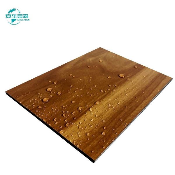 Fireproof Mineral Core Wood Grain ACP with PVDF Coating and 2440mm Length for Exterior and Interior Cladding